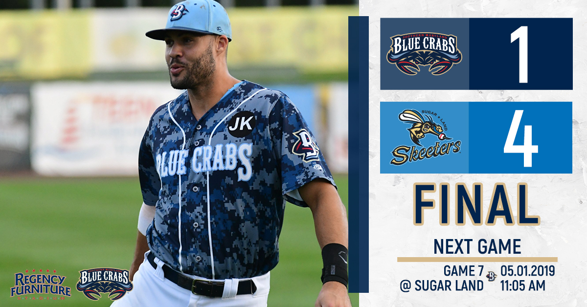 Blue Crabs Come Up Short In Sugar Land